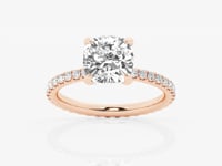 Evelyn-Side Stone Engagement Ring - Lab Grown Diamonds