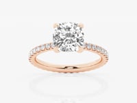 Evelyn-Side Stone Engagement Ring - Lab Grown Diamonds