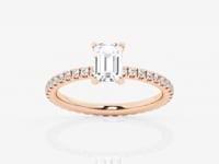 Evelyn-Side Stone Engagement Ring - Lab Grown Diamonds