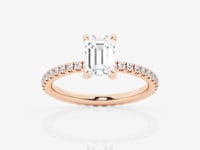 Evelyn-Side Stone Engagement Ring - Lab Grown Diamonds