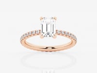 Evelyn-Side Stone Engagement Ring - Lab Grown Diamonds