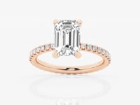 Evelyn-Side Stone Engagement Ring - Lab Grown Diamonds