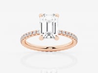 Evelyn-Side Stone Engagement Ring - Lab Grown Diamonds