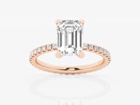 Evelyn-Side Stone Engagement Ring - Lab Grown Diamonds
