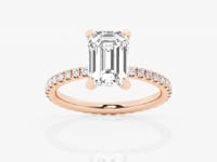 Evelyn-Side Stone Engagement Ring - Lab Grown Diamonds