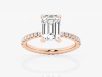 Evelyn-Side Stone Engagement Ring - Lab Grown Diamonds