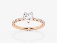 Evelyn-Side Stone Engagement Ring - Lab Grown Diamonds