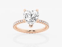 Evelyn-Side Stone Engagement Ring - Lab Grown Diamonds