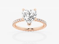 Evelyn-Side Stone Engagement Ring - Lab Grown Diamonds