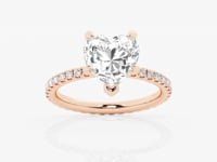 Evelyn-Side Stone Engagement Ring - Lab Grown Diamonds