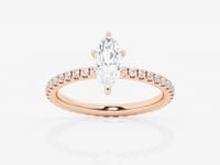 Evelyn-Side Stone Engagement Ring - Lab Grown Diamonds