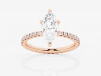 Evelyn-Side Stone Engagement Ring - Lab Grown Diamonds