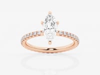 Evelyn-Side Stone Engagement Ring - Lab Grown Diamonds