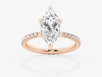 Evelyn-Side Stone Engagement Ring - Lab Grown Diamonds