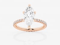 Evelyn-Side Stone Engagement Ring - Lab Grown Diamonds