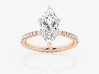 Evelyn-Side Stone Engagement Ring - Lab Grown Diamonds