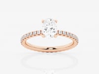 Evelyn-Side Stone Engagement Ring - Lab Grown Diamonds