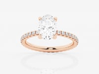 Evelyn-Side Stone Engagement Ring - Lab Grown Diamonds