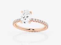 Evelyn-Side Stone Engagement Ring - Lab Grown Diamonds