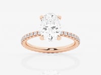 Evelyn-Side Stone Engagement Ring - Lab Grown Diamonds