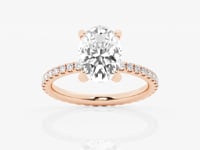 Evelyn-Side Stone Engagement Ring - Lab Grown Diamonds