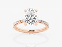 Evelyn-Side Stone Engagement Ring - Lab Grown Diamonds