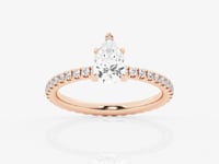 Evelyn-Side Stone Engagement Ring - Lab Grown Diamonds