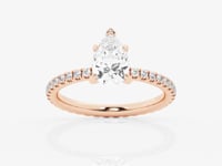 Evelyn-Side Stone Engagement Ring - Lab Grown Diamonds