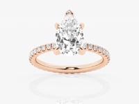 Evelyn-Side Stone Engagement Ring - Lab Grown Diamonds