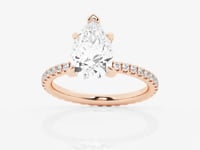 Evelyn-Side Stone Engagement Ring - Lab Grown Diamonds