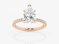 Evelyn-Side Stone Engagement Ring - Lab Grown Diamonds