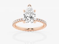 Evelyn-Side Stone Engagement Ring - Lab Grown Diamonds