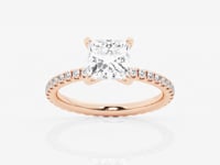Evelyn-Side Stone Engagement Ring - Lab Grown Diamonds
