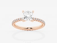 Evelyn-Side Stone Engagement Ring - Lab Grown Diamonds