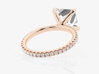 Evelyn-Side Stone Engagement Ring - Lab Grown Diamonds