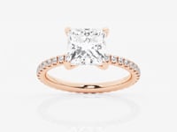 Evelyn-Side Stone Engagement Ring - Lab Grown Diamonds