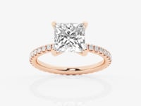 Evelyn-Side Stone Engagement Ring - Lab Grown Diamonds