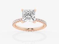 Evelyn-Side Stone Engagement Ring - Lab Grown Diamonds