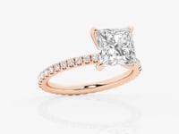 Evelyn-Side Stone Engagement Ring - Lab Grown Diamonds