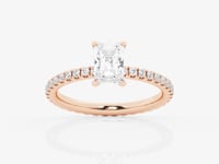 Evelyn-Side Stone Engagement Ring - Lab Grown Diamonds