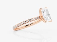 Evelyn-Side Stone Engagement Ring - Lab Grown Diamonds