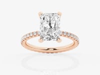 Evelyn-Side Stone Engagement Ring - Lab Grown Diamonds