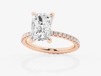 Evelyn-Side Stone Engagement Ring - Lab Grown Diamonds