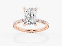 Evelyn-Side Stone Engagement Ring - Lab Grown Diamonds