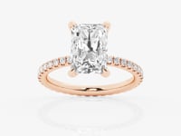 Evelyn-Side Stone Engagement Ring - Lab Grown Diamonds