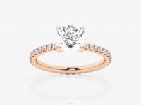 Evelyn-Side Stone Engagement Ring - Lab Grown Diamonds