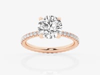 Evelyn-Side Stone Engagement Ring - Lab Grown Diamonds