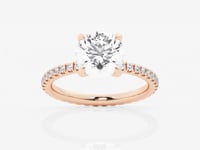 Evelyn-Side Stone Engagement Ring - Lab Grown Diamonds