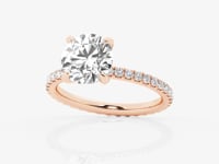 Evelyn-Side Stone Engagement Ring - Lab Grown Diamonds