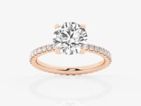Evelyn-Side Stone Engagement Ring - Lab Grown Diamonds
